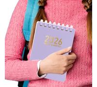 Genérico Daily Planner Notebook 2026 Coil Workbook, A7 Pocket Size, Compact Portable Design, Smooth Writable Pages, Idéal pour Sketching Classroom College Research Work Meetings
