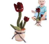 Generico Danse | Wriggle Singing Flower Plushes, Activité d'apprentissage Éducatif Amusantes pour, Jouet De Musique Électrique Rose, Charge USB pour La Salle De Jeux