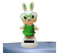 Genérico Danskonijntje Zonne-Energie - Zonnee-energiee Voor In De Auto | Paashaas-dansspeelgoed Zonne-Energie, Dansende Konijntje- Zonnee-energiee Met Dobberend Hoofd, Schattige Scho