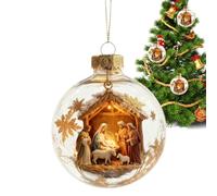 Generico de 3D - Fournitures pour fêtes religieuses en globe 3D en ABS | Figurine Silhouette de la Sainte Famille, pour l'anniversaire d'Halloween, Thanksgiving, la maison, les vacances, Íl Capodan