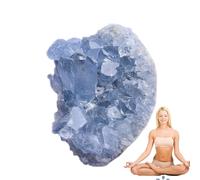 Genérico De Celestite Brute - Grappe de Celestite Bleue De Forme Irrégulière Naturelle, Véritable Pièce D'Écru Pour Étagères De Salon, Salle D'Étude Ou Collections Spirituelles, Mineur De