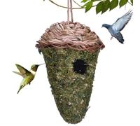 Generico de mousse naturelle, maison pour canne tressée de 20 cm | poche perchée pour respirant à suspendre en plein air 125 g, abri de jardin en fibre naturelle qui FO