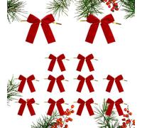 Genérico De Noeud de Noël - 12 pièces Nœud en velours pour couronnes festives, décoration multifonction pour travaux manuels, guirlandes extérieures, porte principale, jardin, mariage, fête