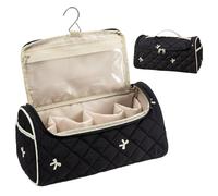 Genérico De pour sèche-cheveux - Porte-pinceaux de maquillage de voyage | Mallette de voyage pour fer à lisser - Pour voyages d'affaires, vacances, fêtes et activités extérieures, noir, Voir la