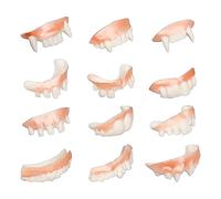 Genérico de vampire pour adultes, dents pour cosplay - 12 pièces dents dentaires réalistes et lavables pour fêtes costumées d'horreur adultes
