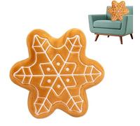 Generico Décoratif De Noël, Doux Et en Tissu Peluche - Oreillers Décoratifs avec Motif De Neige | pour Dortoir L'Appartement Le Studio La Chambre des Le Yoga Les Vacances
