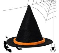 Generico Décoration de bureau Halloween,Pièce maîtresse pour la fête d'Halloween | Chapeau de sorcière pour bouchon bouteille vin projet artistique maison photo Prop