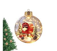 Generico Décoration de Noël lumineuse Scène de crèche avec | Boule de Noël lumineuse décorative pour maison, fête, salon, chambre à coucher, arbre