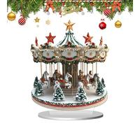 Genérico Décoration de Noël pour table de fête 2D | Figurine de Noël en acrylique pour bureau, chambre à coucher, table de nuit, salon, étagère ou résidence de maison