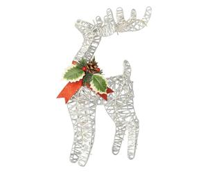 Genérico Décoration de Noël - Statuette en métal lumineuse - Décoration de renne pour fêtes, intérieur, festival, salon, maison, famille, extérieur, vacances, étagère