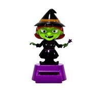 Genérico Décoration de tableau de bord pour voiture d'Halloween | Décoration intérieure de voiture de sorcière - Poupée à énergie solaire pour bureau ou intérieur unisexe
