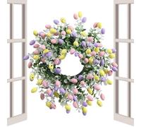 Genérico Décoration d'intérieur artificielle Egg de 38,6 cm | Easter Wreaths For Front Door Outside - For Wall Window Garden Yard Patio Office Farmhouse Apartment Party