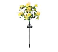 Generico Décoration florale commémorative pour extérieur, avec 56 LED multicolores, fleurs commémoratives pour tombe, convient pour jardin, patio, cour, intérieur, printemps et funérailles