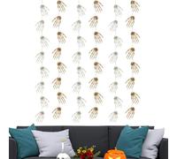 Generico Décoration main squelette effrayante blague peur | Petite main osseuse squelette pour Halloween, fête, bureau, maison hantée, intérieur, extérieur, porche, porte