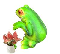 Genérico Décoration pour pots de fleurs | Collier décoratif en forme de grenouille pour pots de fleurs - Figurines de grenouilles animales charmantes et réelles pour jardin, bureau, maison, parterre