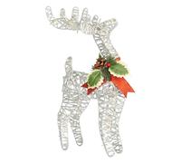 Genérico Décoration - Statuette en métal lumineuse | Décoration de Noël | pour entrée, intérieur, festival, salon, maison, famille, extérieur, vacances, étagère