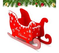 Generico Décoration traîneau de Noël, décoration de rangement spacieuse | Panier traîneau de Père Noël intérieur extérieur, décoration spacieuse