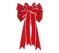 Generico Décorations à nœuds de Noël - Grande guirlande pour le sommet - nœuds pour sapin de Noël | pour les fêtes d'hiver maison et jardin, porte d'entrée automne anniversaire mariage