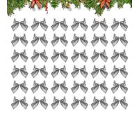 Generico Décorations avec nœuds de Noël, 36 pièces, mini décoration pour la maison, petits nœuds de Noël pour arbre, pour guirlande couronne intérieure, cheminée, mur, fenêtre, porte