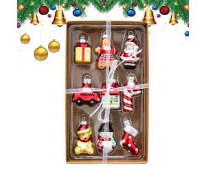 Generico Décorations de Noël - 9 pièces décorations d'arbre, Père Noël Bonhomme de neige suspendus | Exposition pour maison, balcon, salon, chambre, mur, seuil, fête d'hiver,