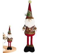 Generico Décorations de Noël avec Bonhomme de Neige, Décorations de Père Noël | Décoration Bonhomme de Neige Bonhomme de Noël debout avec jambes extensibles | Figure debout de, dec