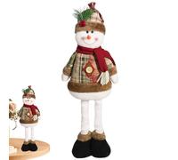 Generico Décorations de Noël avec Bonhomme de Neige, Figure debout du Père Noël | Bonhomme de Neige de Noël avec Jambes extensibles Décoration Bonhomme de | Figure debout de par Porte