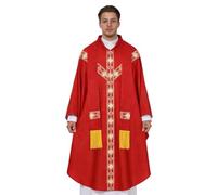 Genérico Déguisement de prêtre avec ruban pour costume ecclésiastique | Tunique de clerc brodée pour homme Cosplay carnaval photos de scène mariage et vacances