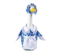 Generico Déguisement d'oie de Porche - Robe Pastorale Printemps 58cm avec Chapeau - Décoration Oie de Jardin - Anniversaire Noël Thanksgiving Jardin Terrasse