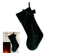 Genérico Demi Noël - Velours avec | Pendentif de Noël rouge et vert | Velours doux et corde à suspendre, pour cheminée, rampe d'escalier, étagère, mur et arbre