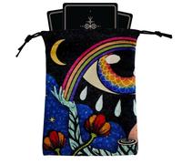 Genérico Dés de cartes de tarot Oracle avec impression colorée, cadeau avec cordon de 13 x 1 8 cm, bijoux pour amateurs de tarot, sorcières et sorciers