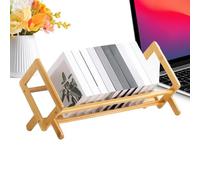 Generico Desktop Bookcase - Wood 40 x 25 x 26 cm | Wooden Bookshelf Storage Organizer | Tabletop Bookcase For CDs Journals Documents Bedroom Office Dorm Classroom Library School Use