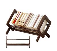 Generico Desktop Bookcase - Wood 40 x 25 x 26 cm | Wooden Bookshelf Storage Organizer | Tabletop Bookcase For CDs Journals Documents Bedroom Office Dorm Classroom Library School Use