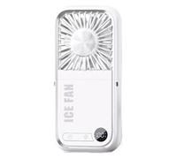 Genérico Desktop Fan - Desk Fan for Bedroom,Foldable USB Charging LED Screen Backup Power Phone Holder Use For Chambre, Workplace, Workshop Truck Tent, 6,61 x 3,15 x 1,14 pouces