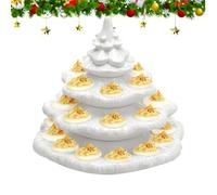 Generico Deviled Egg Tray - 26 trous Appetizer Display, 4 couches Christmas Tree Shaped Party Tableware | 26 trous Serving Tray For Holiday Gatherings Thanksgiving Wedding Barbecue Outdoor Parties