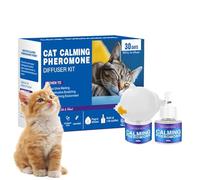 Generico Diffuseur de phéromones félines - Redécouvrir la à la maison | Diffuseur apaisant anti-stress | Plug 60 jours de réduction des chats, de l'anxiété, anti-griffes
