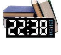 Generico Digital Clock - Alarm Clock Bedside, Digital Alarm Clocks For Bedrooms Bedside, LED Alarms Clocks For Bedrooms | For Home Office Living Room Apartment Desk Bookshelf Travel Kids Adults