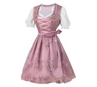 Genérico Dirndl Costume allemand pour femme Jupe cosplay avec chemisier et tablier pour événements de théâtre et fêtes