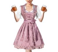 Genérico Dirndl Costume de fête d'Halloween pour femme avec chemisier et tablier pour événements de théâtre et fêtes
