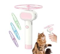 Generico Disque volant de lancer rechargeable pour chats - Jeu de chasse pour chats et chiots - Pour intérieur et extérieur, jardin, balcon