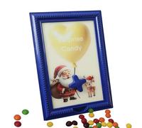 Generico Distributeur de Bonbons avec Cadre Photo - Cadre de Père Noël Décorations de Noël pour la Maison, Cadres pour Bonbons avec Distribution Rapide, Porte Style Gumball |