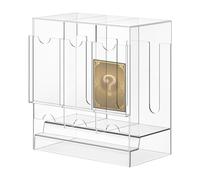 Generico Distributeur de cartes à jouer, boîte avec 3 fentes pour paquets de cartes de sport - étui à bouquets en acrylique avec affichage pour stockage, pour bureau à domicile et