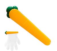 Genérico Distributeur de gants mural - Station pour gants en forme de carotte - Organisateur de rangement au design amusant pour laboratoire, salle de bain, restaurant et garage