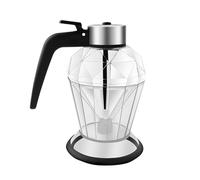 Genérico Distributeur de sirop - Base en verre diamant () Pot à miel, pot en érable sans | Récipient polyvalent pour table de cuisine, bouteille de stockage d'assaisonnement, olive, sa