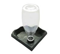 Genérico Distributeur d'eau pour reptiles - 400 ml PP 150 x 205 mm Siphon | Automatique Bordure multi-passages design imitation roche tortue, caméléon, gecko, grenouille, terrarium, habitat