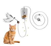 Genérico Distributeur interactif de récompenses pour chats - Jouet interactif qui libère des | Lent pour soulager l'ennui des chatons intérieur extérieur maison animaux domestiques