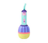 Generico Dog Chew Toy Sound Interactive Microphone en peluche pour intérieur et extérieur et dents pour animaux de compagnie flexibles et relaxants