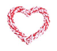 Generico Dog Mastichy Toy - Heart Rope Dog Toy | Chant de San en forme de coeur Chien à mâcher jouets, jouets pour animaux de compagnie
