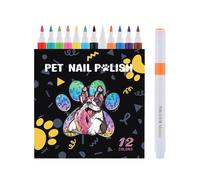 Generico Dog Nail - 12 couleurs Quick Dry Pet Nail for Grooming | Waterproof Grooming Pen | Accessories for Medium Kitten Small Puppy Travel, Events, Holiday Party