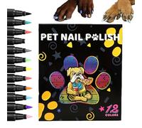 Genérico Dog Nail Set - 12 couleurs pour animaux de compagnie Quick-Dry | DIY Stylish Nails Paint For Dogs, Cats, Rabbits, Parrots, Pet Grooming Accessories For Holidays, Parties, Home