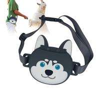 Generico Dog Treat Training Pouch, Silicone Dog Shape Leak-Proof Cat Treat Fanny Pack, Magnetic Closure with Adjustable Belt, Reward Pocket for Walk, Training, Pet Snack Storage for Pet At Home